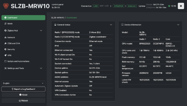 Migrating From Sonoff ZBDongle-P to SMLIGHT SLZB-MRW10 in Zigbee2MQTT