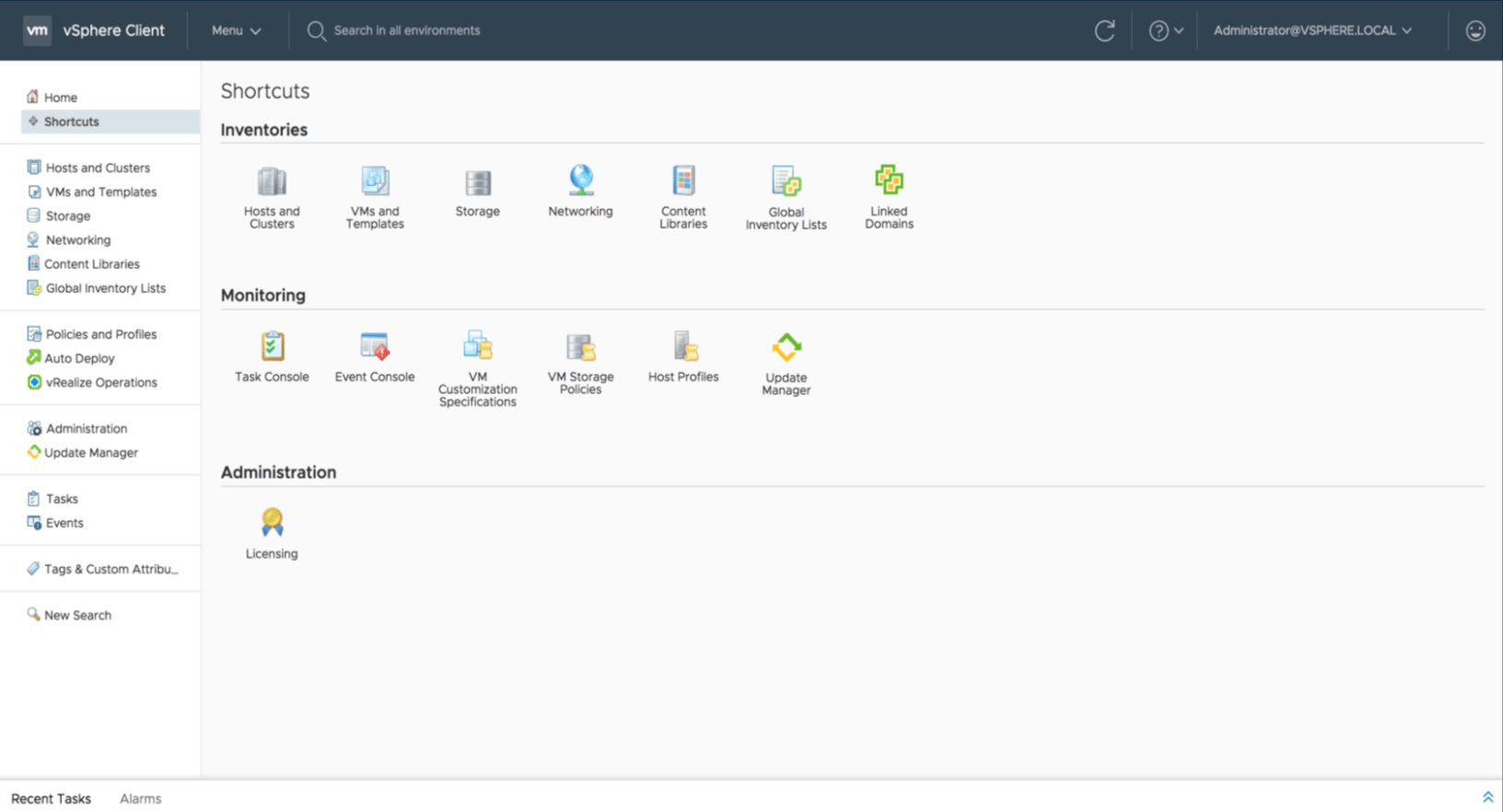 vsphere 6.7u1 — HTML5 Client